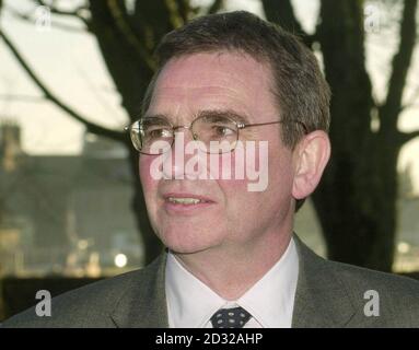 Minister of State for Industry and Energy, Brian Wilson at a press conference on the Isle of Lewis, which he announced had been chosen as the site for the proposed construction of Europe`s largest wind farm, according to plans unveiled. * If the proposal gets the go-ahead, 300 turbines will be built on the Isle of Lewis in Scotland jointly by Amec and British Energy with the farm linked to the UK's national grid by a subsea cable. 29/03/02 A decision was expected today over the future of Scotland's last deep working coal pit and its 500 miners. Brian Wilson, the energy minister, was due to Stock Photo